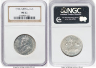 George V Florin 1936-(m) MS62 NGC, Melbourne mint, KM27. HID09801242017 © 2023 Heritage Auctions | All Rights Reserved