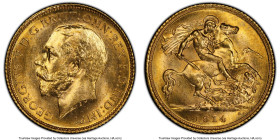 George V gold 1/2 Sovereign 1914-S MS64 PCGS, Sydney mint, KM28, S-4009. An adorable example, looks fully Gem in hand. HID09801242017 © 2023 Heritage ...