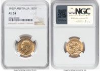 George V gold Sovereign 1926-P AU58 NGC, Perth mint, KM29, S-4001. HID09801242017 © 2023 Heritage Auctions | All Rights Reserved