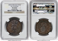 British Colony copper Proof Penny Token 1788 PR65 Brown NGC, KM-Tn4, Prid-10. A bold representative with lovely dark chocolate surfaces. Presently the...