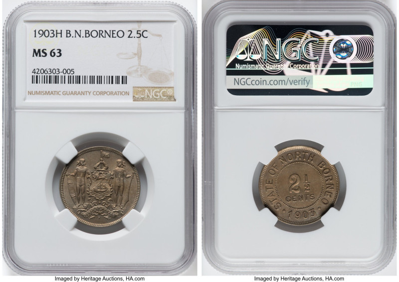 British Protectorate Pair of Certified Assorted Issues NGC, 1) 2-1/2 Cent 1903-H...