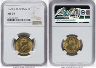 British Colony. George V Shilling 1927 MS64 NGC, KM12a. An abundance of swirling luster. HID09801242017 © 2023 Heritage Auctions | All Rights Reserved...