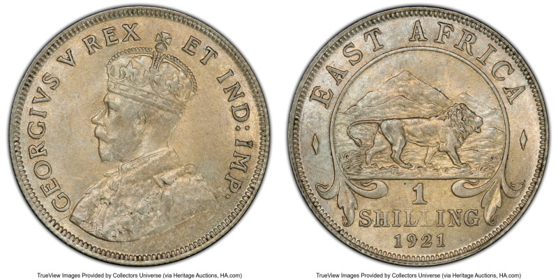 British Colony. George V Shilling 1921 MS63 PCGS, KM21. A well preserved, Choice...