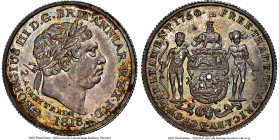 British Outpost. George III 1/2 Ackey 1818 MS63 NGC, Birmingham mint, KM8, Vice-6. Well preserved for the year and type with a variety of toning shade...