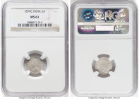 British India. Victoria 2 Annas 1879-(C) MS61 NGC, Calcutta mint, KM488, S&W-6.358. Obverse B, reverse II. HID09801242017 © 2023 Heritage Auctions | A...