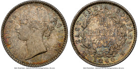 British India. Victoria 1/4 Rupee 1840-(B & C) MS65 NGC, Bombay mint, KM454.1. Mintage: 40,532. HID09801242017 © 2023 Heritage Auctions | All Rights R...