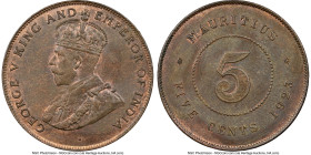 British Colony. George V 5 Cents 1923 MS65 Brown NGC, KM14. Presently tied for the finest certified at NGC with just one other example. HID09801242017...