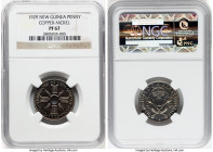 Australian Territory. George V copper-nickel Proof Penny 1929 PR67 NGC, Melbourne mint, KM2. A rare Proof striking from the Melbourne mint with a surv...