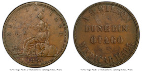 Dunedin. A.S. Wilson copper Penny Token 1857 XF40 Brown PCGS, KM-Tn71. HID09801242017 © 2023 Heritage Auctions | All Rights Reserved