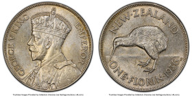 George V Florin 1936 MS63 PCGS, KM4. A notable issue for the reverse, which prominently displays the iconic national symbol of the kiwi, difficult to ...