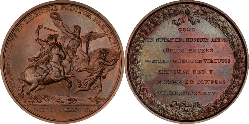 “1781” (ca. 1871) John Eager Howard at Cowpens Medal. Betts-595, Julian MI-9. Br...