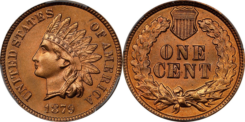 1879 Indian Cent. MS-67 RD (PCGS).

Fully struck with extraordinary mint color...