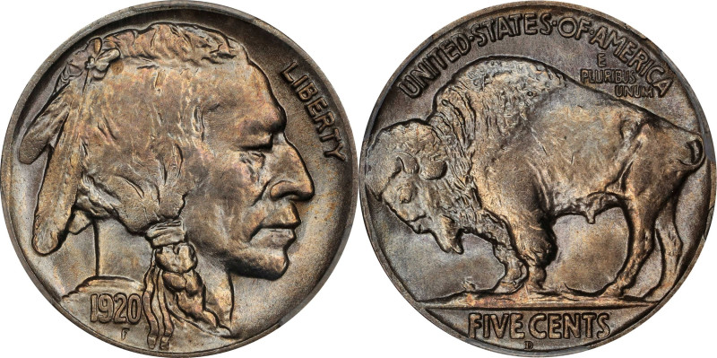 1920-D Buffalo Nickel. MS-65+ (PCGS).

With a superior quality of strike and e...