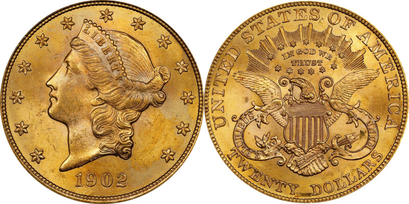 1902 Liberty Head Double Eagle. MS-64 (PCGS). OGH.

An impressive, very well p...