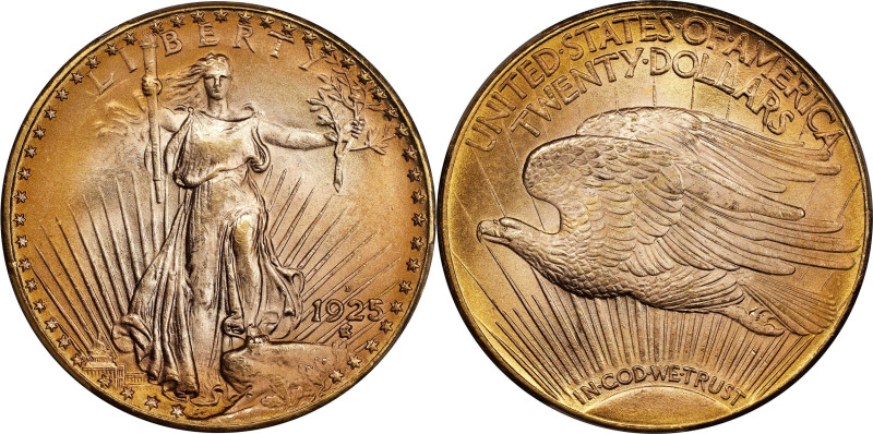 1925-D Saint-Gaudens Double Eagle. MS-65 (PCGS). CMQ.

Truly remarkable Gem Mi...