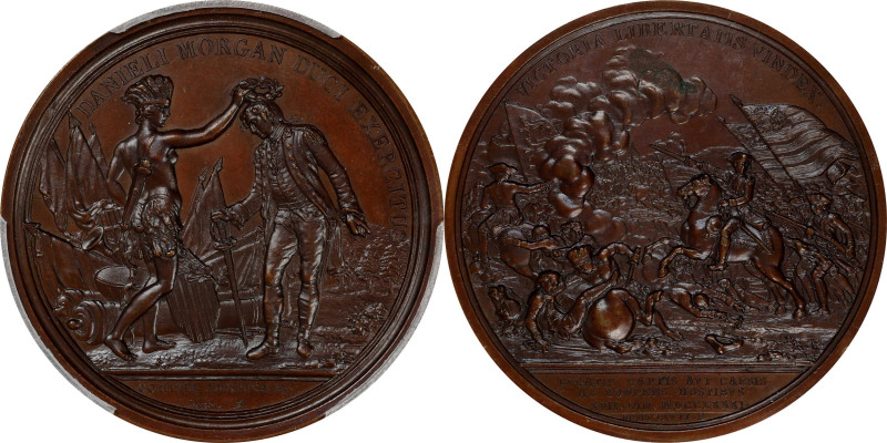 "1781" (post-1839) General Daniel Morgan, Battle of the Cowpens Medal. Dies by J...