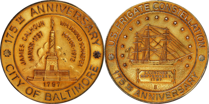 1972 175th Anniversary of the City of Baltimore and the U.S.S. Constellation Med...