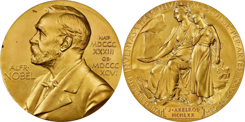 SWEDEN. 1971 Nobel Prize in Physiology or Medicine Collector Medal. Awarded to J...