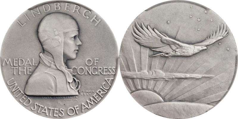 1928 Congressional Medal for Charles Lindbergh. By Laura Gardin Fraser. Failor-H...