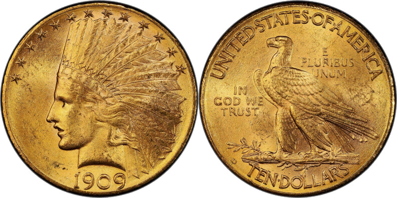 1909-D Indian Eagle. MS-63+ (PCGS). CAC.

This smartly impressed, fully define...