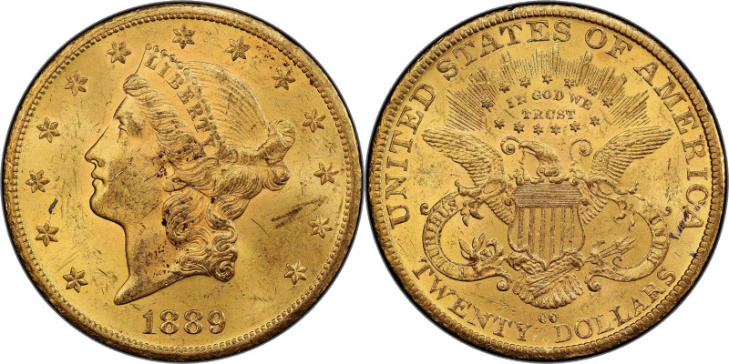 1889-CC Liberty Head Double Eagle. MS-62 (PCGS). CAC.

Lovely golden-honey sur...