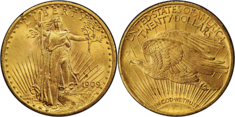 1909/8 Saint-Gaudens Double Eagle. FS-301. MS-64 (PCGS). CAC.

Original golden...