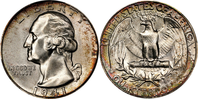 1941-S Washington Quarter. MS-67+ (PCGS). CAC.

Quite scarce at this lofty sta...