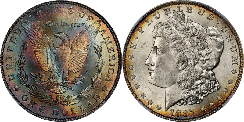 1887 Morgan Silver Dollar. MS-65 * (NGC). CAC.

The obverse presents a mostly ...