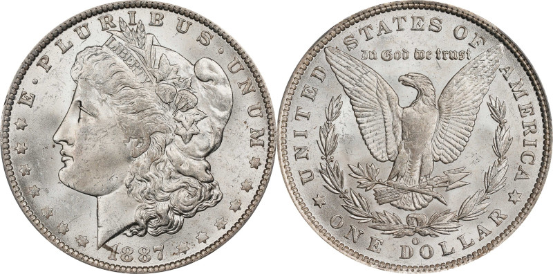 1887/6-O Morgan Silver Dollar. VAM-3. Top 100 Variety. MS-63 (PCGS).

Brillian...