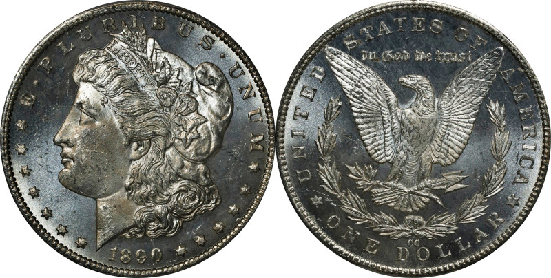 1890-CC Morgan Silver Dollar. MS-64 PL (PCGS).

Brilliant and smartly impresse...