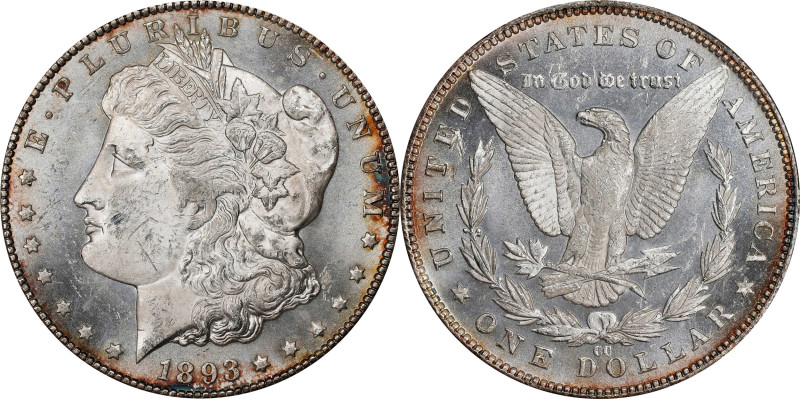 1893-CC Morgan Silver Dollar. MS-63 (PCGS).

Uncommonly smooth for this challe...