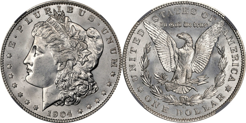 1904-O Morgan Silver Dollar. MS-67 (NGC).

Silky smooth in texture with intens...