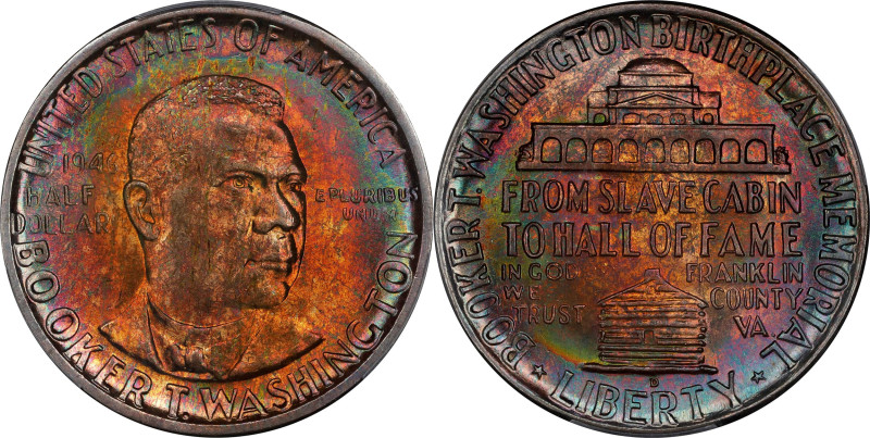 1946-D Booker T. Washington Memorial. MS-67+ (PCGS).

Extraordinarily rich and...