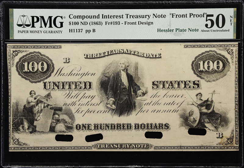 Rare Compound Interest Essay - Hessler Plate Note

Fr. 193. ND (1863) $100 Com...