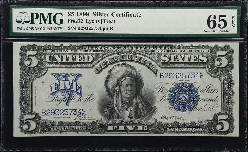 Gorgeous Gem Fr. 272 $5 Silver Certificate

Fr. 272. 1899 $5 Silver Certificat...