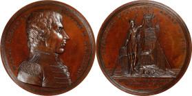 "1813" Major General William Henry Harrison / Battle of the Thames Medal. Julian MI-14. Bronze. Choice Mint State.