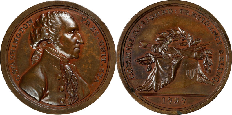 "1797" (ca. 1806-1807) Sansom Medal. Original. Musante GW-58, Baker-71A, Julian ...