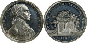 "1797" (ca. 1806-1807) Sansom Medal. Original. Early impression. Musante GW-58, Baker-71B, Julian PR-1. White Metal. Specimen-62 (PCGS).