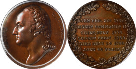 "1799" (ca. 1849) Birth Centennial Medal. Second Reverse. Musante GW-128, Baker-75A. Bronze. Specimen-62 BN (PCGS).