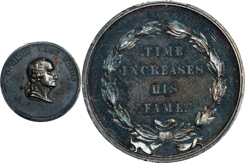 Undated (1859-1904) Time Increases His Fame Medal. Musante GW-442, Baker-91A, Ju...