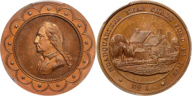 "1777" (ca. 1862) George Hampden Lovett's Headquarters Series. No. 3, Chad's Ford Second Obverse. Musante GW-490, Baker-194A. Copper. MS-65 RB (PCGS).