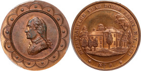 "1781" (ca. 1862) George Hampden Lovett's Headquarters Series Medal. No. 9, Dobb's Ferry. Second Obverse. Musante GW-496, Baker-194A. Copper. MS-65 RB...