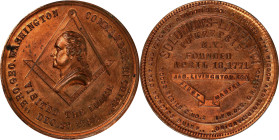 "1782" (ca. 1878) Solomon's Lodge Po'keepsie Medal. Musante GW-951, Baker-304A. Copper. MS-62 RD (PCGS).