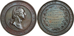 1878 Valley Forge Centennial Medal. Musante GW-959, Baker-449A, Julian CM-48, HK-137. Bronze. MS-63 BN (NGC).