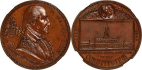 1887 Centennial of the Constitution Medal. President of the Convention Obverse. Musante GW-1011, Baker-1810, HK-Unlisted, socalleddollar.com-8X. Bronz...