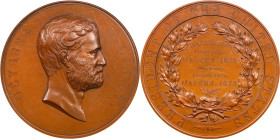 "1873" (post-1879) Ulysses S. Grant Presidential Medal. Julian PR-15. Bronze. MS-63 BN (NGC).