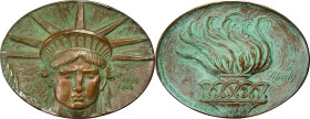 1986 Statue of Liberty Centennial Medal. By Eugene Daub. Miller-55. Bronze. Edge No. 285/500. Mint State.