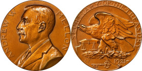 1922 Secretary of the Treasury Andrew W. Mellon Medal. By George T. Morgan. Bronze. Choice Mint State.