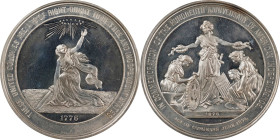 1876 United States Centennial Medal. Julian CM-11, Swoger-3Iev1. White Metal. MS-64 (PCGS).