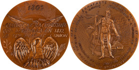 FRANCE. 1976 Ceding of Louisiana Territory to the United States Commemorative Medal. By Raymond Joly. Bronze. Choice Mint State.